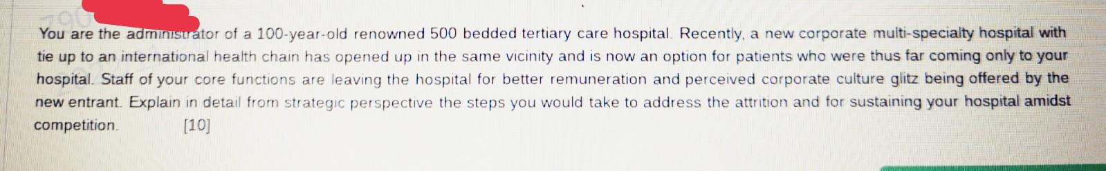 You are the administrator of a 100-year-old