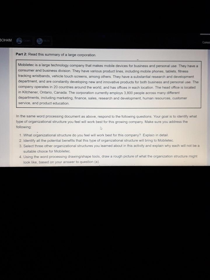 please help me with this BOH4M Con Part 2: Read