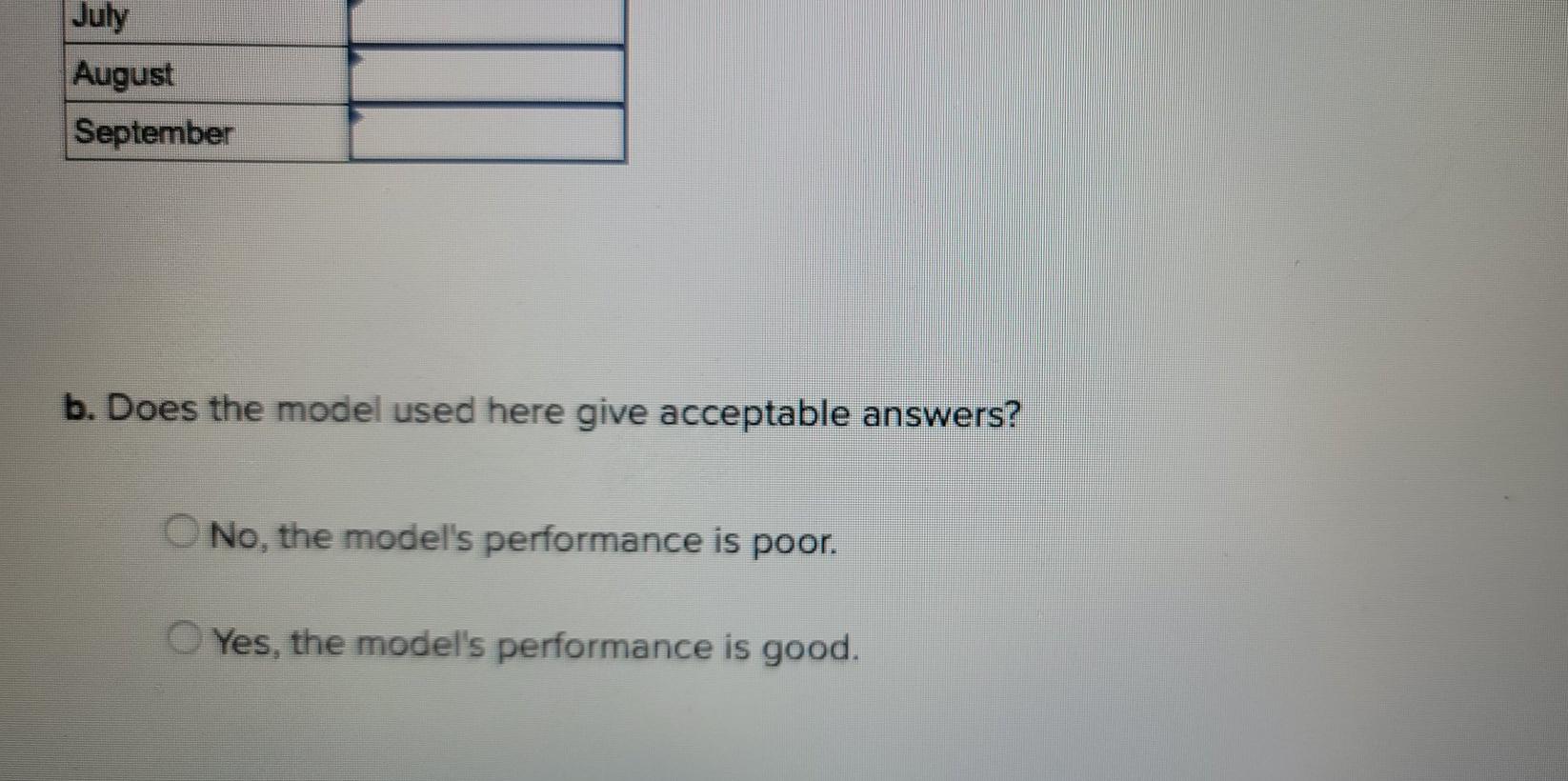 A particular forecasting model was used to