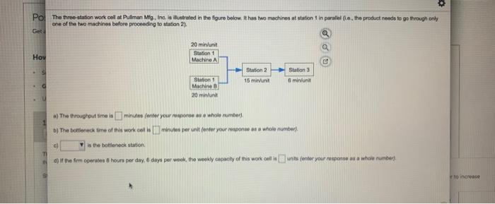 Po The three station work coll of Pulman Mfg,