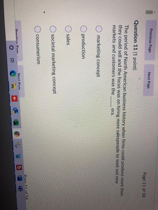 Previous Page Next Page Page 11 of 58 Question 11
