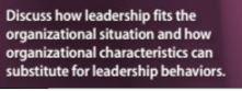Discuss how leadership fits the organizational