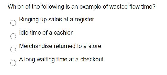 Which of the following is an example of wasted