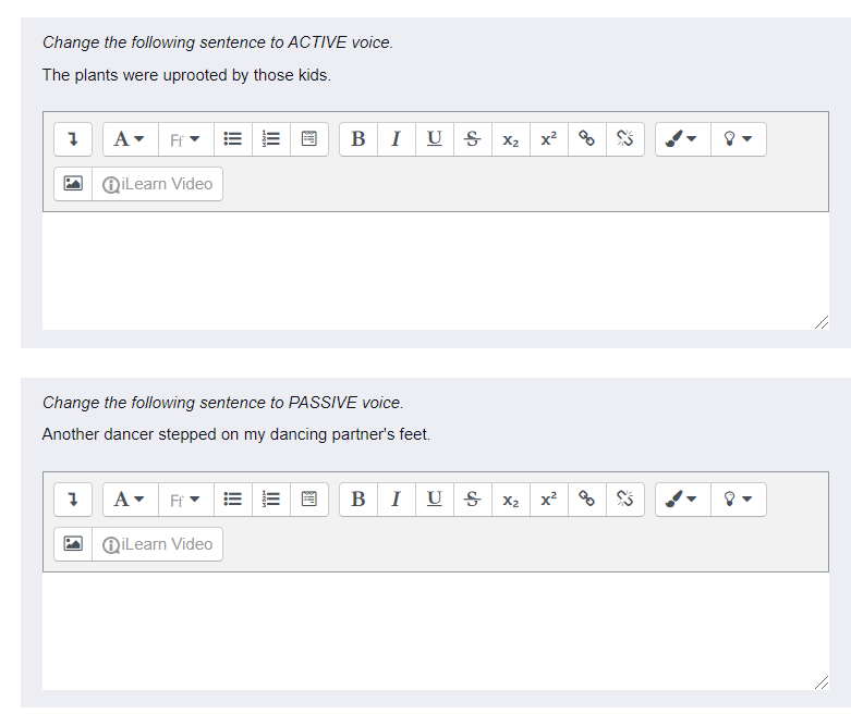 Change the following sentence to ACTIVE voice.