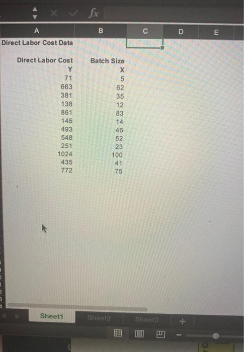 Exercise 14.6 (Static) THE DIRECT LABOR COST CASE