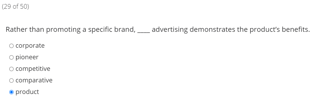 (29 of 50 Rather than promoting a specific brand,