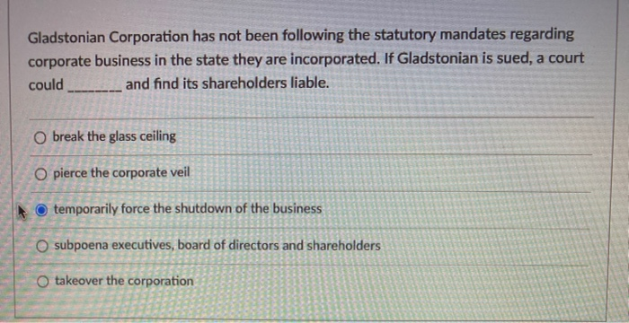 Gladstonian Corporation has not been following