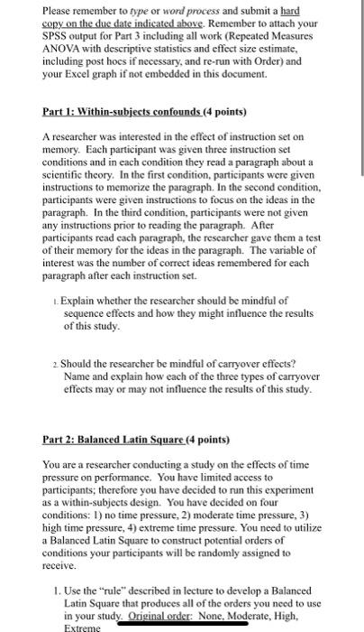 Please remember to type or word process and