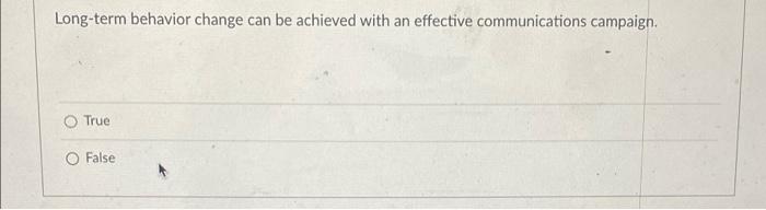 Long-term behavior change can be achieved with an