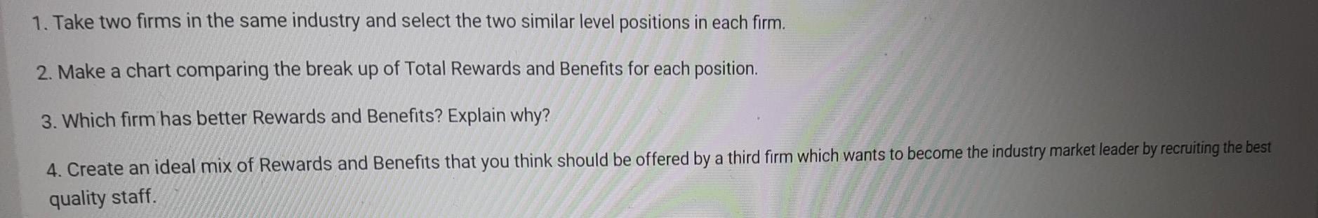thus one 1. Take two firms in the same industry