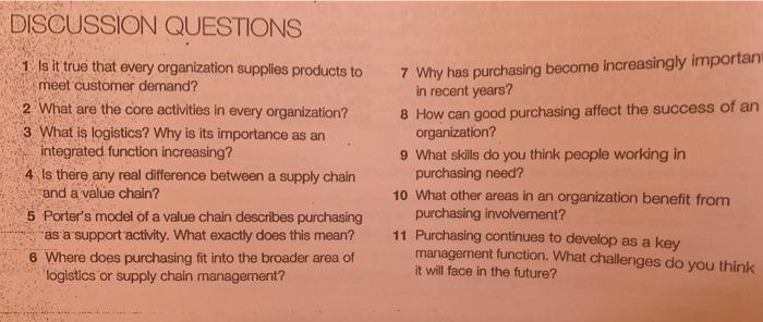 DISCUSSION QUESTIONS 1 Is it true that every