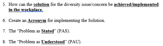 5. How can the solution for the diversity