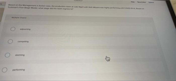 Save Based on the Management in Action case the