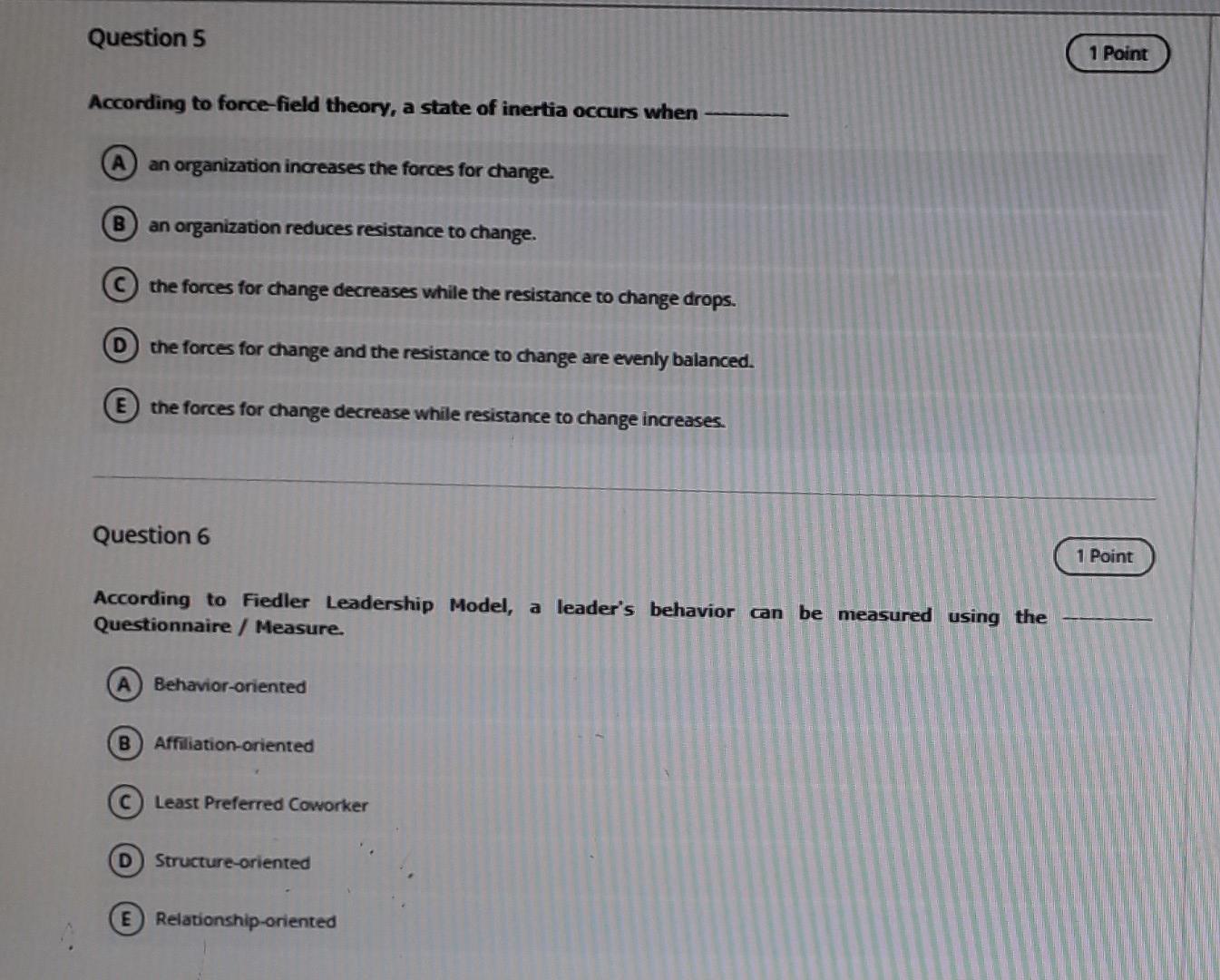 q5 and q6 Question 5 1 Point According to