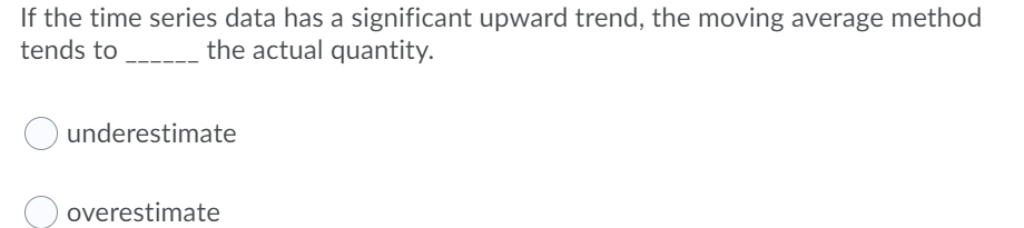If the time series data has a significant upward