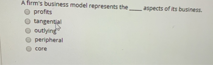 aspects of its business. A firm's business model