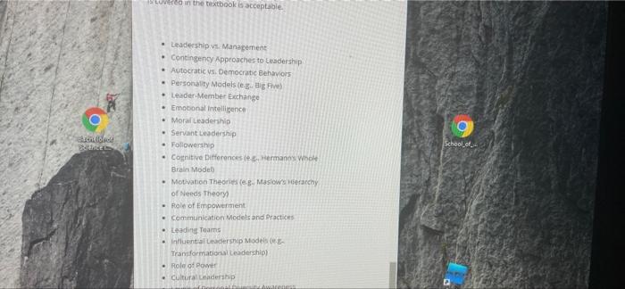 Select five of the topics that resonate with you