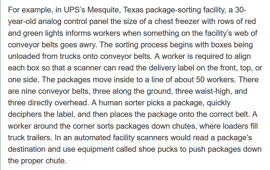 New Technology at UPS Clashes with Outdated Ways