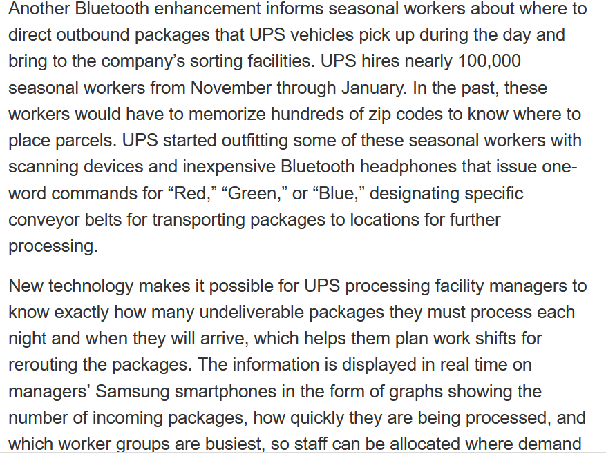 New Technology at UPS Clashes with Outdated Ways