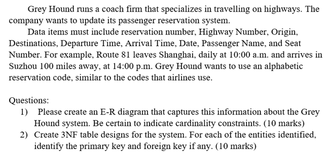 Grey Hound runs a coach firm that specializes in