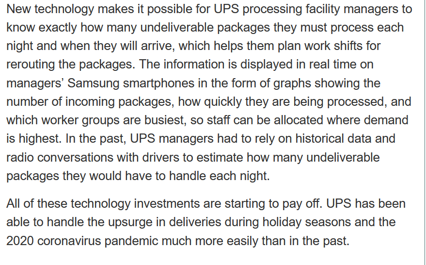 New Technology at UPS Clashes with Outdated Ways