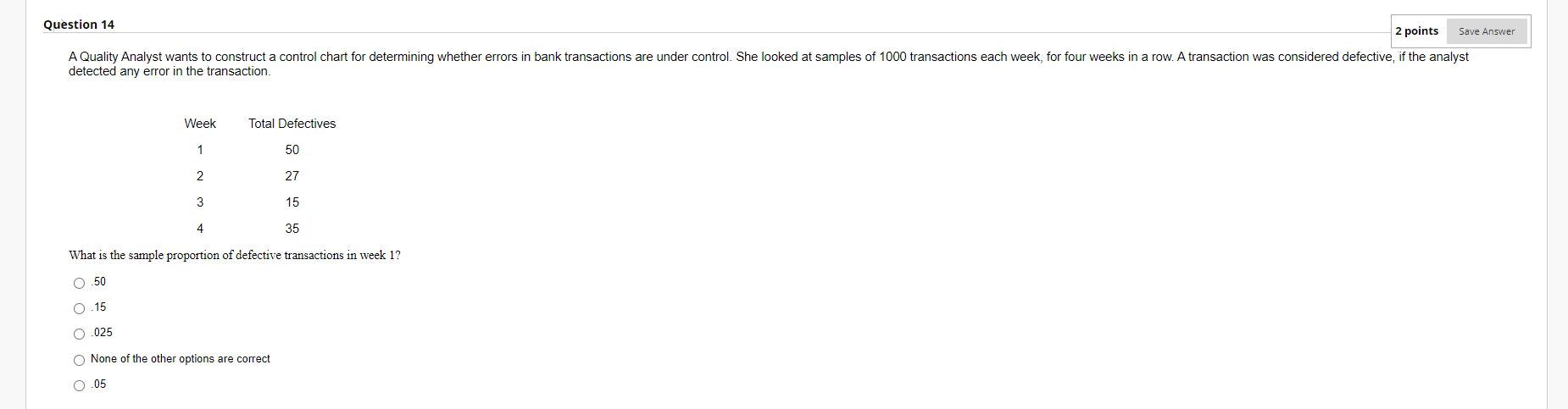 What is the sample proportion of defective