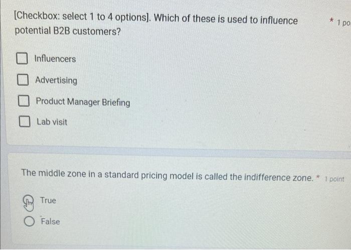 [Checkbox: select 1 to 4 options]. Which of these