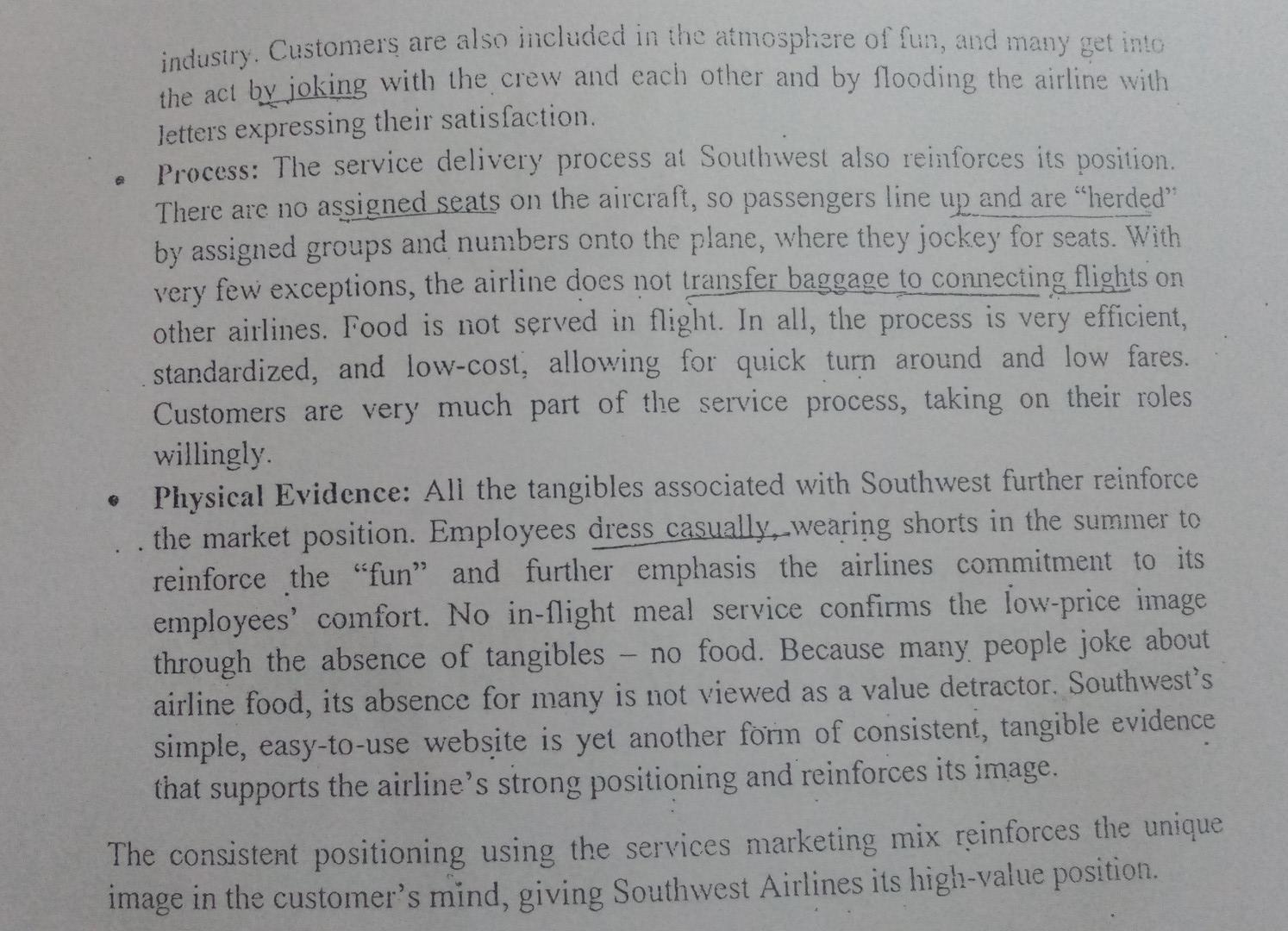 Southwest Airlines: Aligning People, Processes