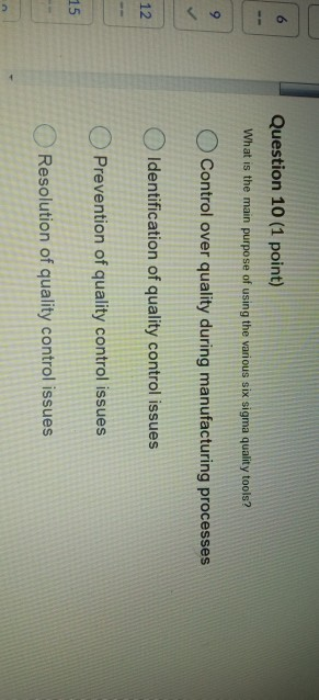 6 Question 10 (1 point) What is the main purpose