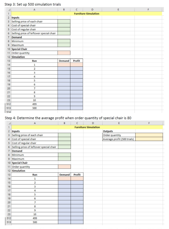 Harry runs a furniture store. He plans to hold a