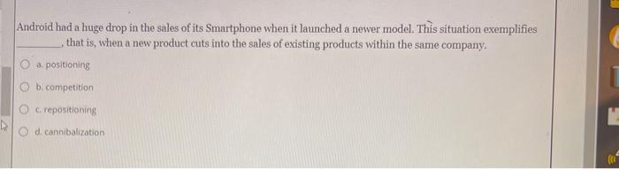 Android had a huge drop in the sales of its