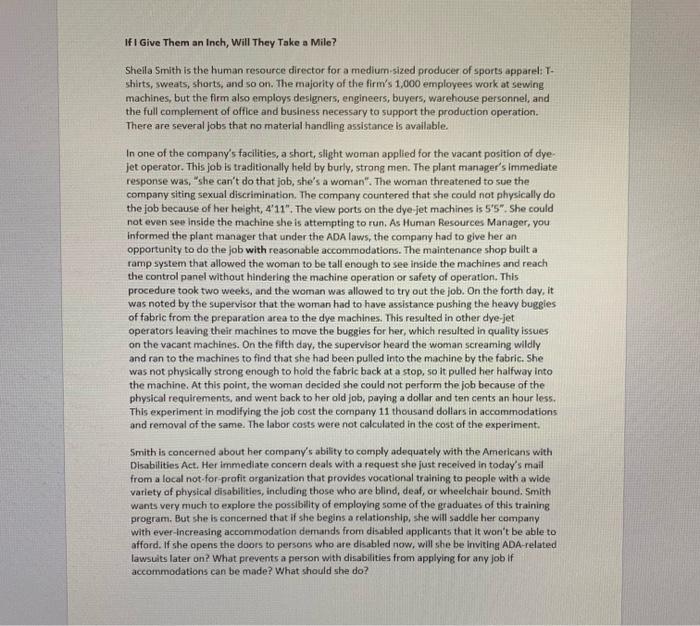 If I Give Them an Inch, Will They Take a Mile?