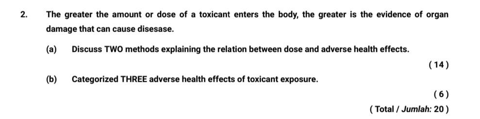 2. The greater the amount or dose of a toxicant