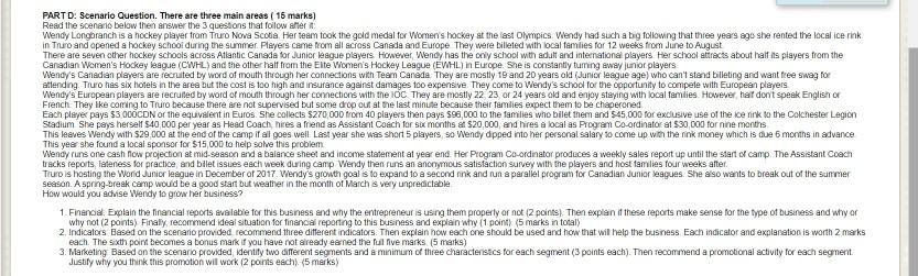 PARTD: Scenario Question. There are three main