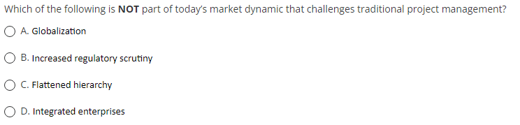 Which of the following is NOT part of today's