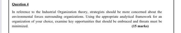 subject is business policy and stragtegy Question