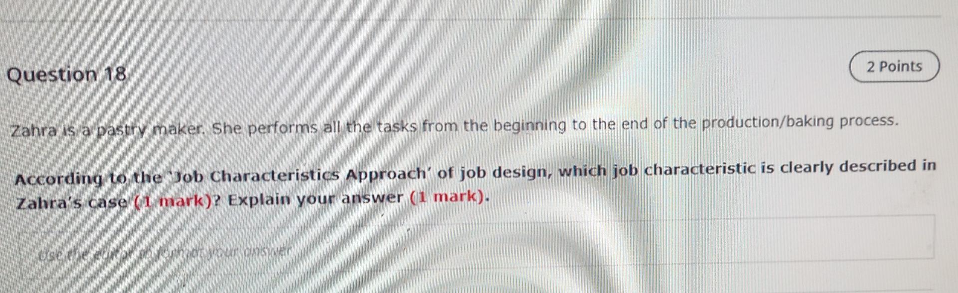 q18 plz ,write short answer , must be short