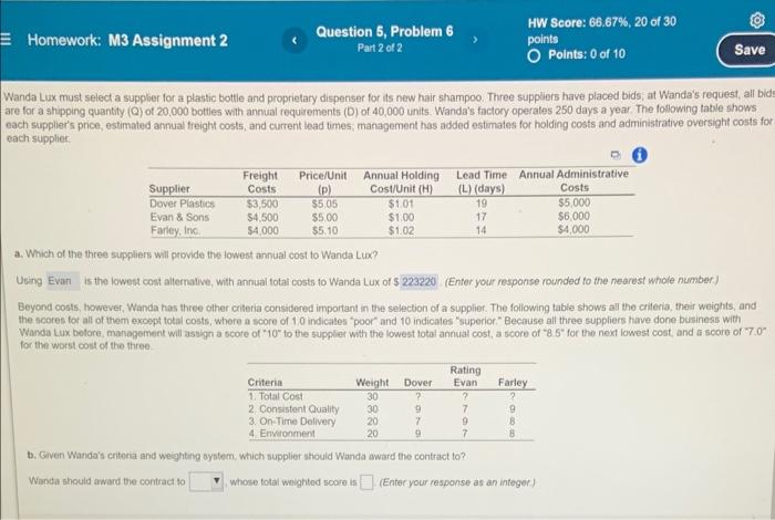 C = Homework: M3 Assignment 2 Question 6, Problem