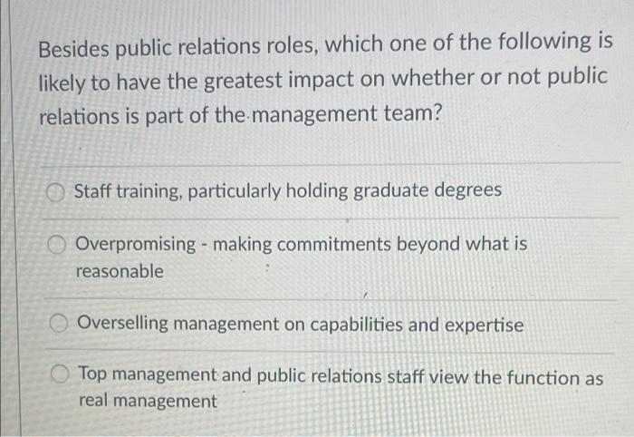 Besides public relations roles, which one of the