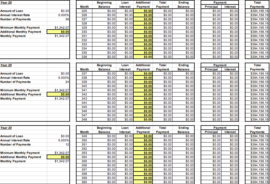 Open the Fixed Rate Table worksheet. You will