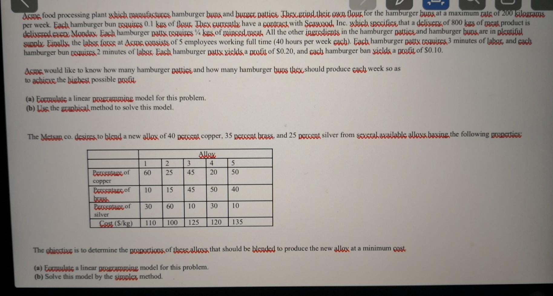 Mathematical optimization /operations research