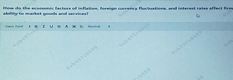 short answer How do the economic factors of