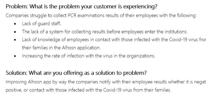 we were asked to write about a problem with