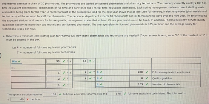 Just need total cost $ per hour and part B