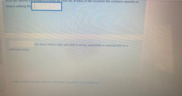 answer please Anna is utilizing the are about