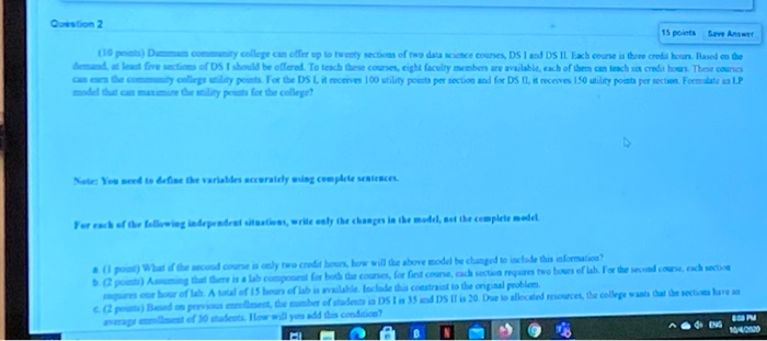 Quxstion 2 15 points Barre Art (10 posts) Domy