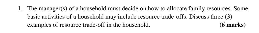 1. The manager(s) of a household must decide on