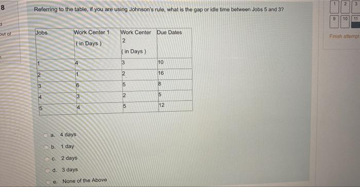 1 2 le 3 8 Referring to the table, if you are