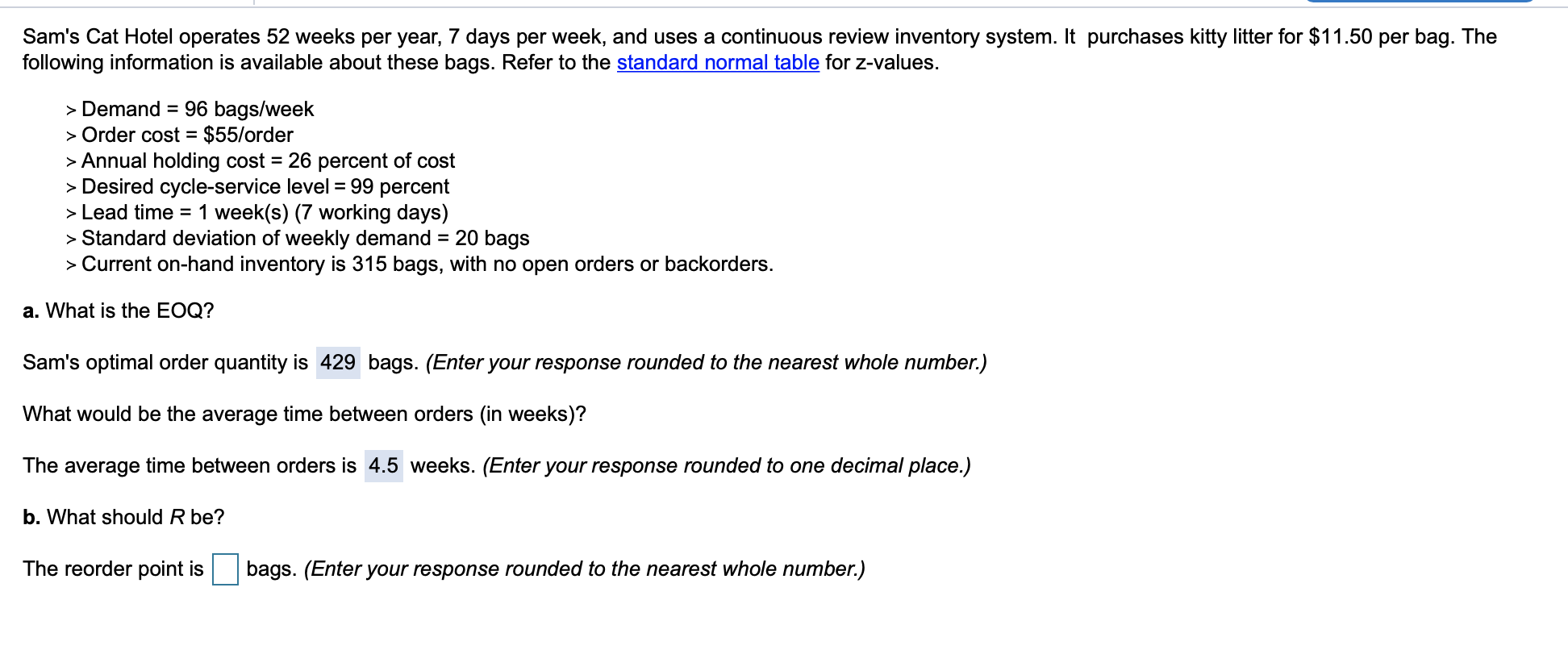 Sam's Cat Hotel operates 52 weeks per year, 7