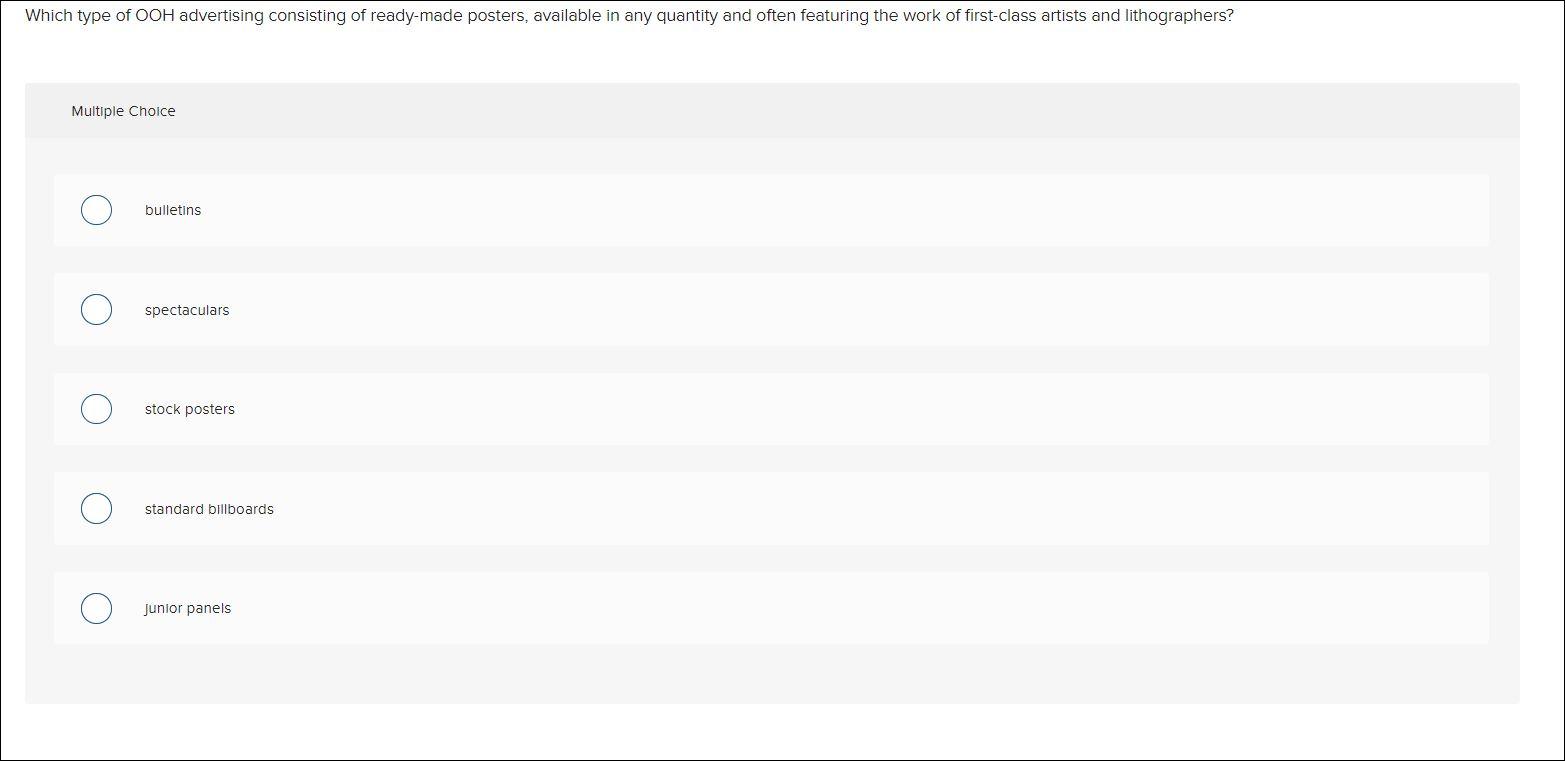 Which type of OOH advertising consisting of